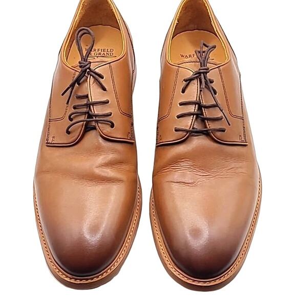Excellent Warfield & Grand Adler Brown Leather LaceUp Oxford Dress Shoes Size 12 - Picture 7 of 7
